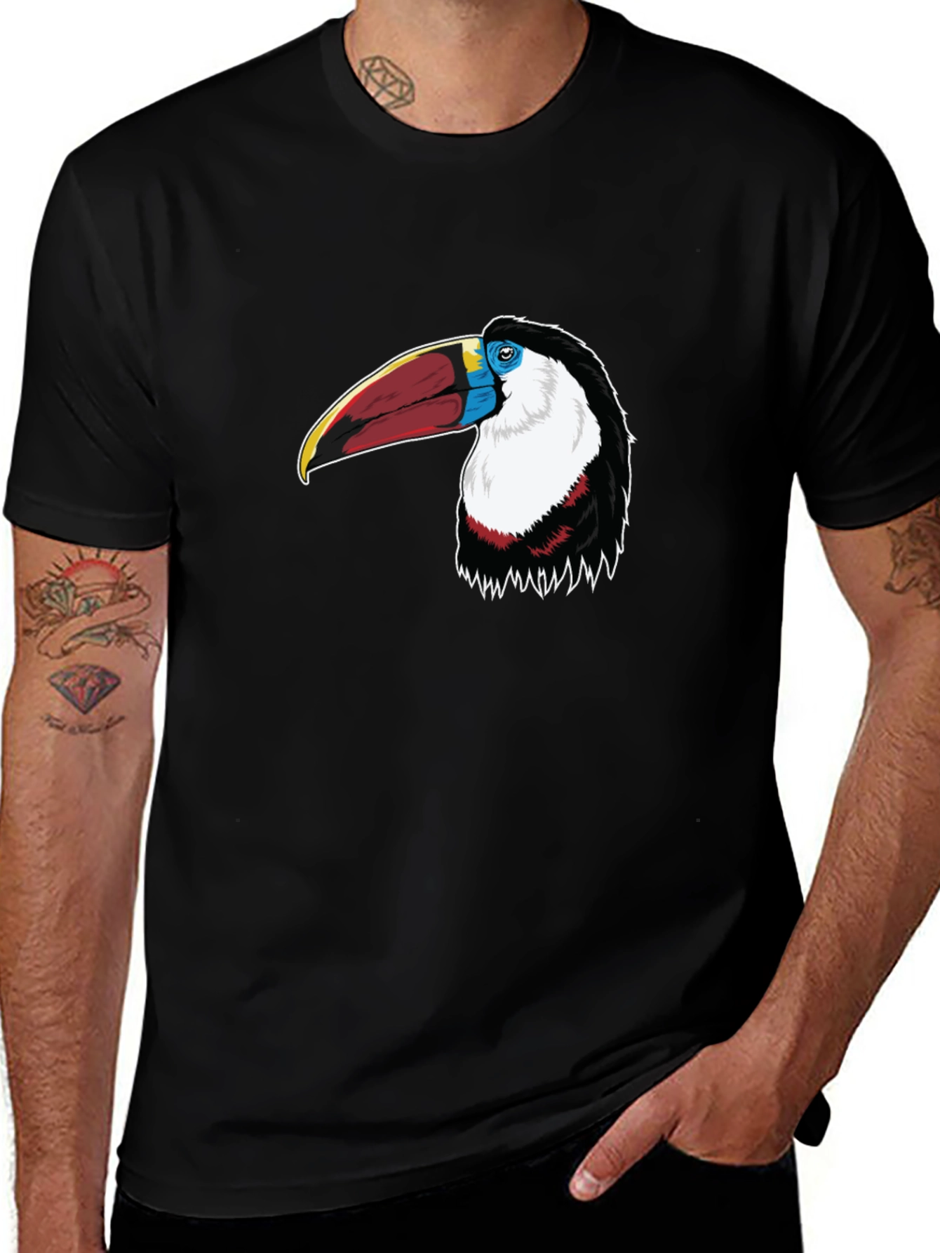Toucan Graphic T-Shirt - Mens Black Tee