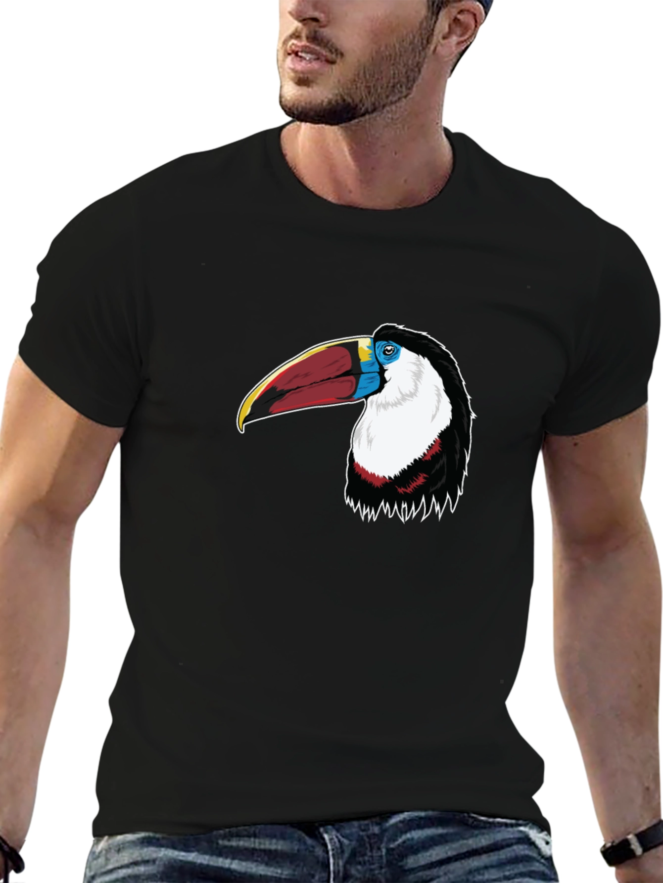Toucan Graphic T-Shirt - Mens Black Tee