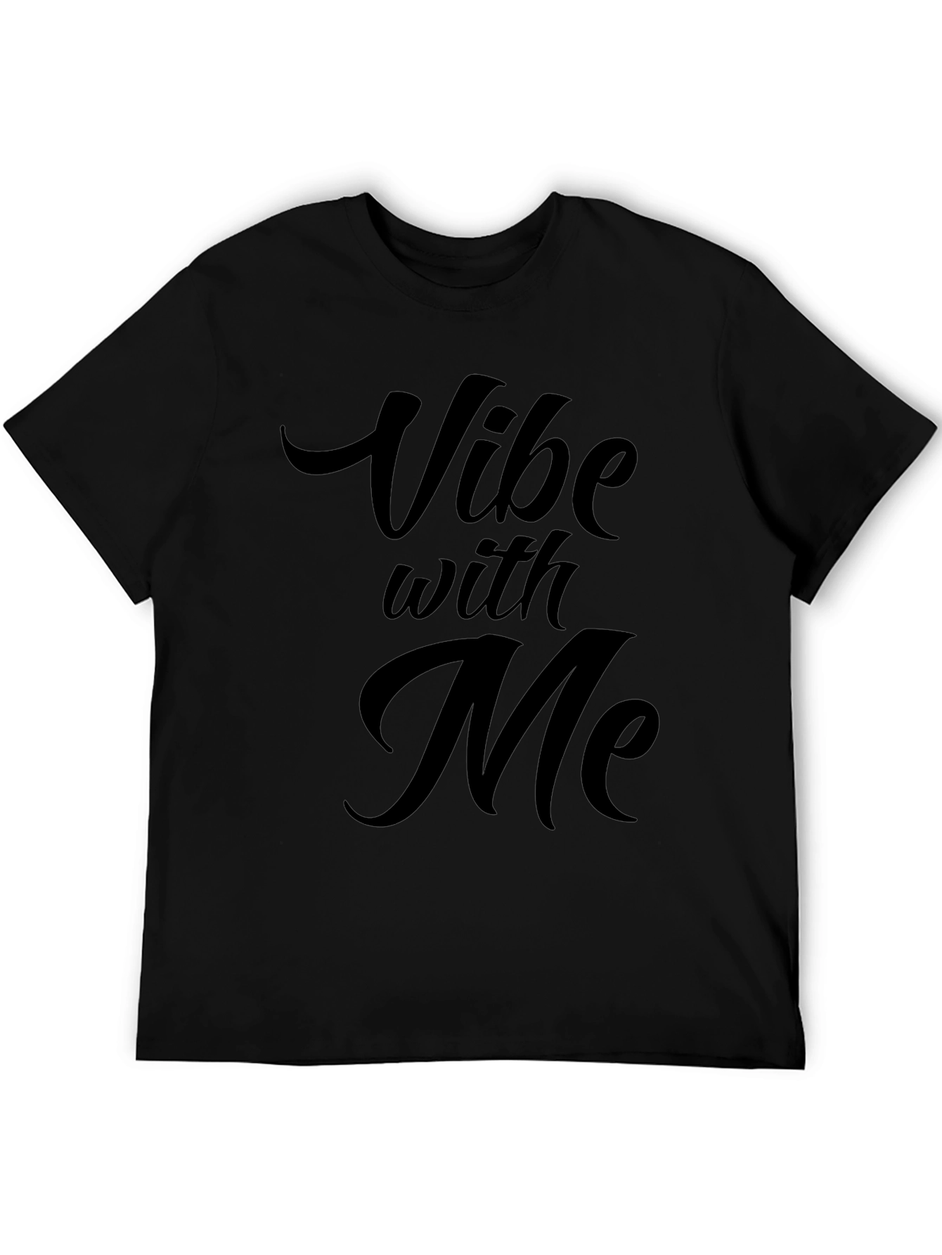 Vibe with Me Black Graphic T-Shirt