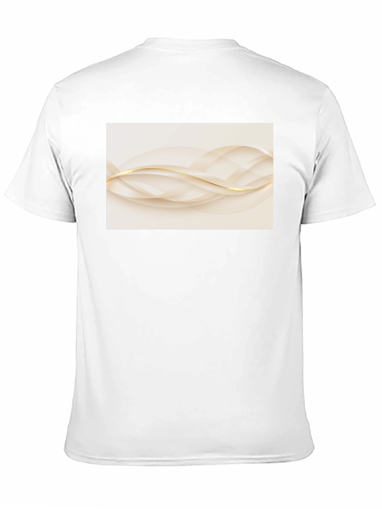 Elegant Abstract Wave Graphic Black T-Shirt