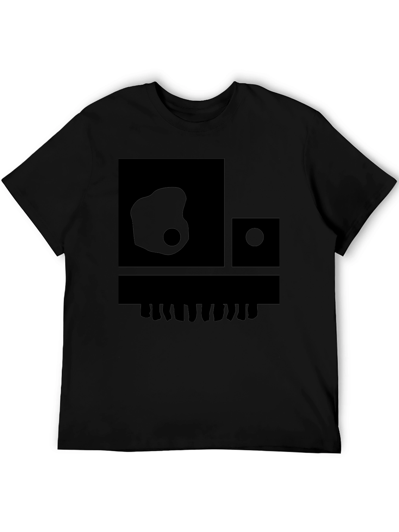 Abstract Graphic Print Crew Neck Tee