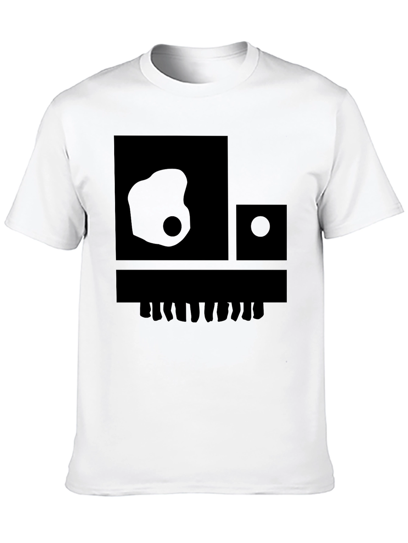 Abstract Graphic Print Crew Neck Tee