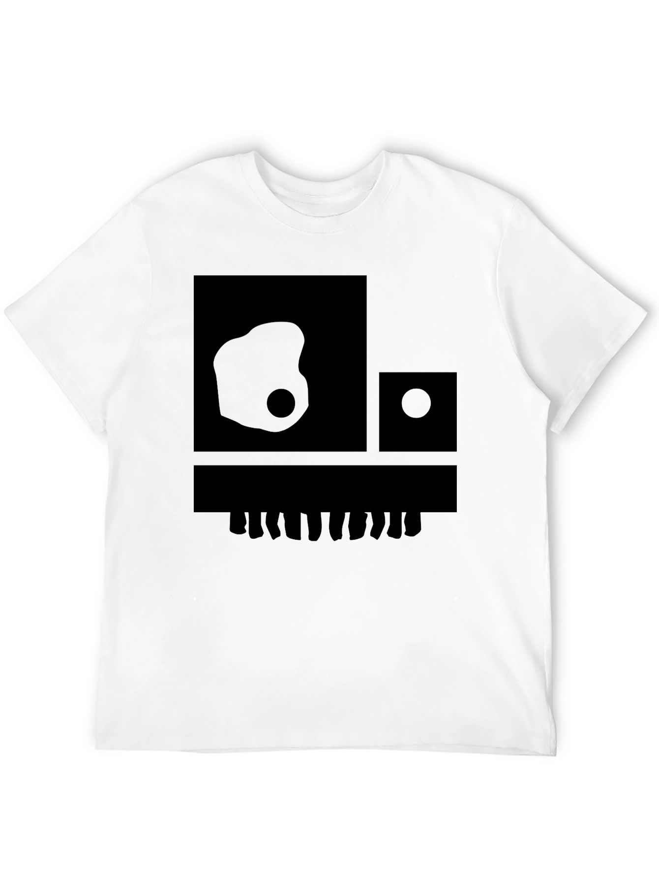 Abstract Graphic Print Crew Neck Tee