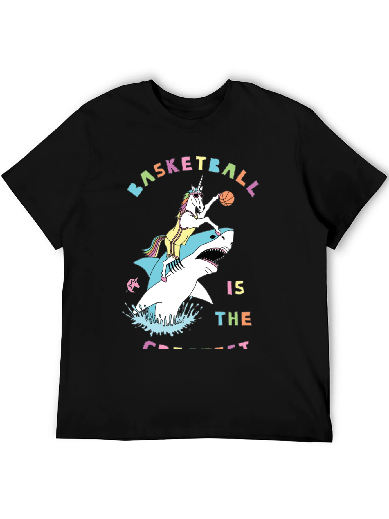 Basketball Shark Unicorn Graphic Tee