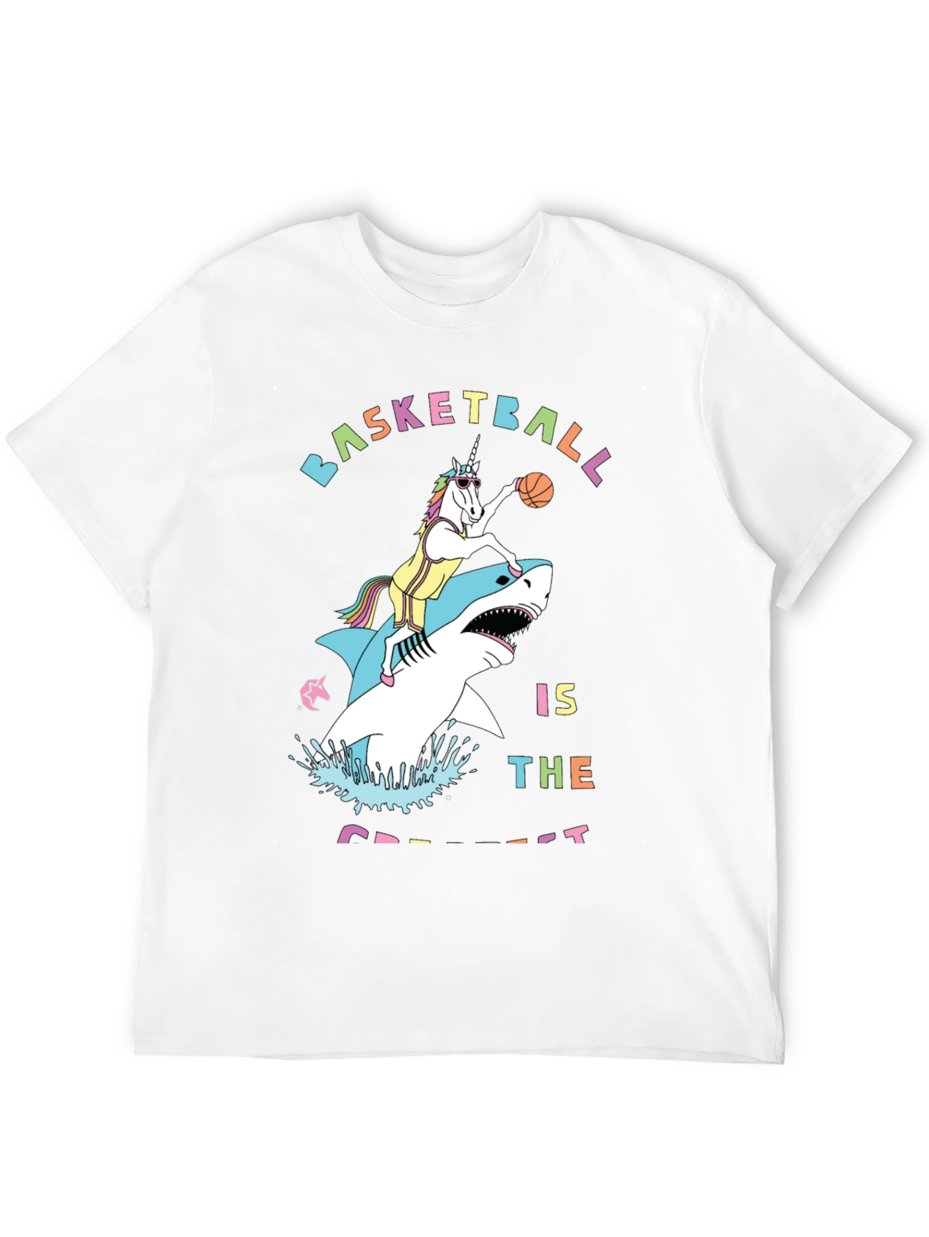 Basketball Shark Unicorn Graphic Tee