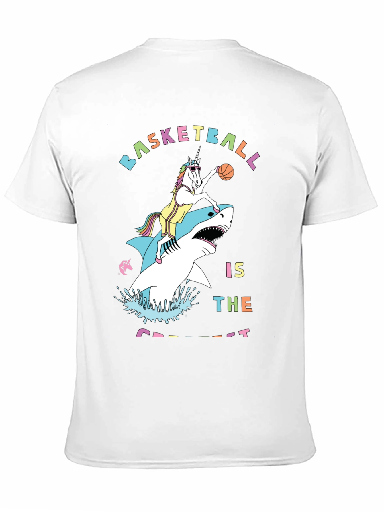 Basketball Shark Unicorn Graphic Tee