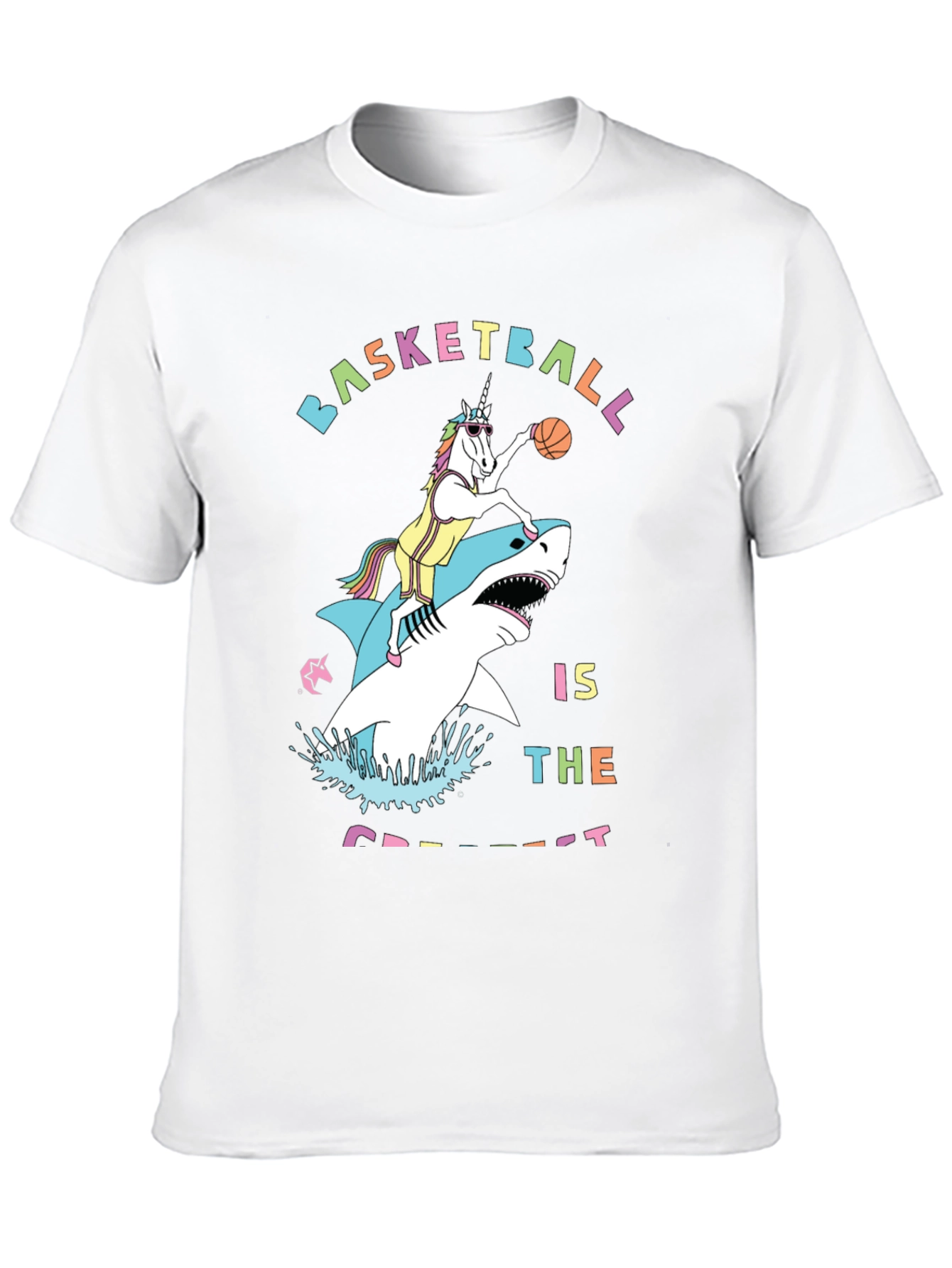 Basketball Shark Unicorn Graphic Tee