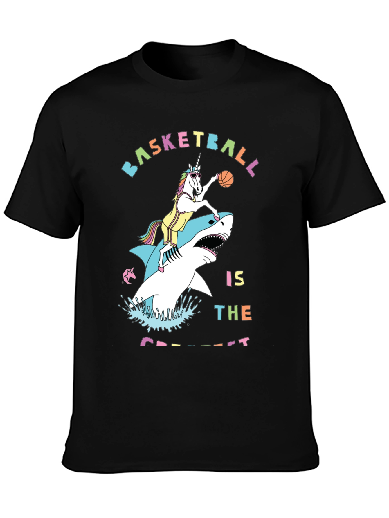 Basketball Shark Unicorn Graphic Tee