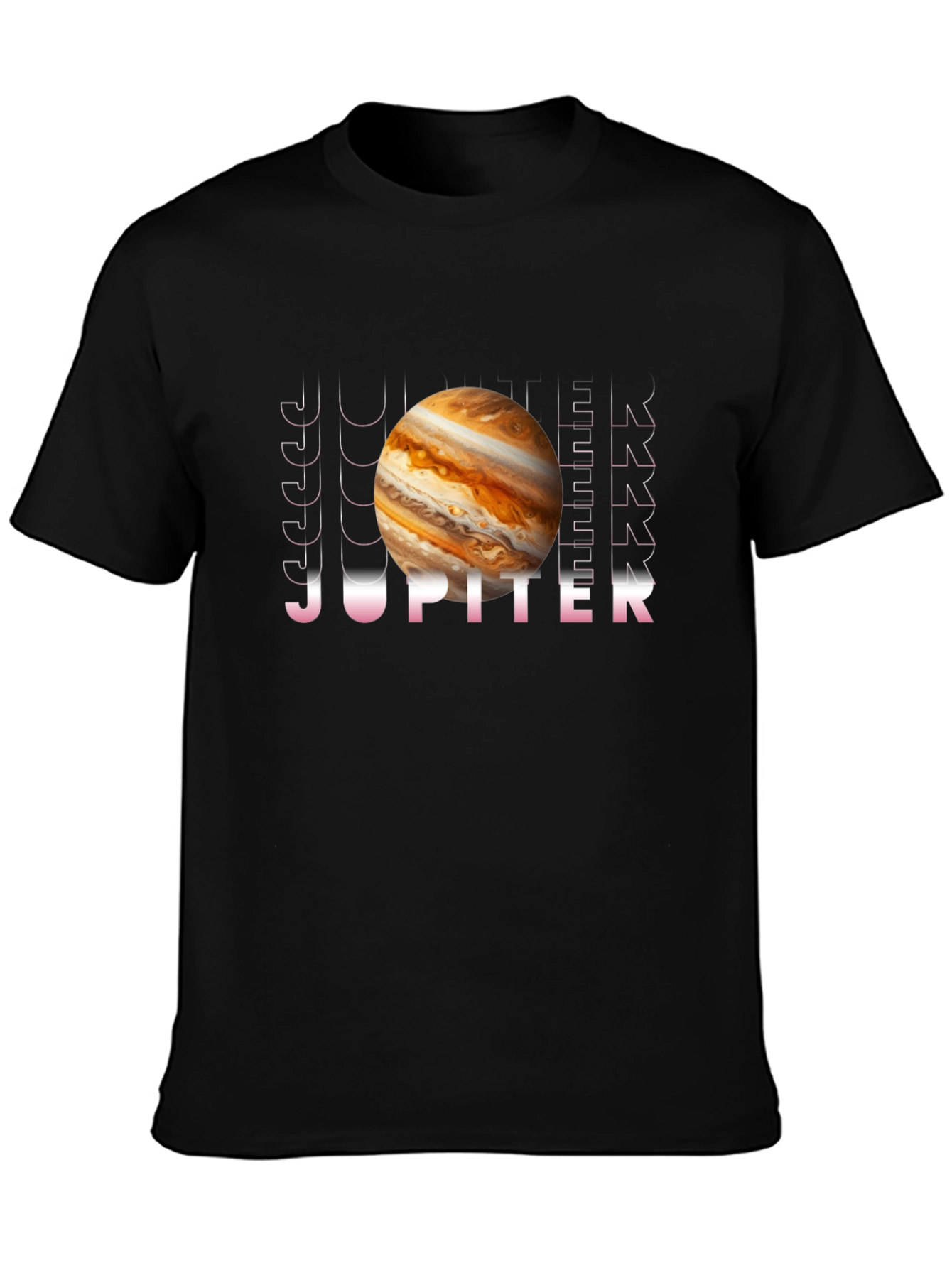 Jupiter Planet Graphic Black T-Shirt