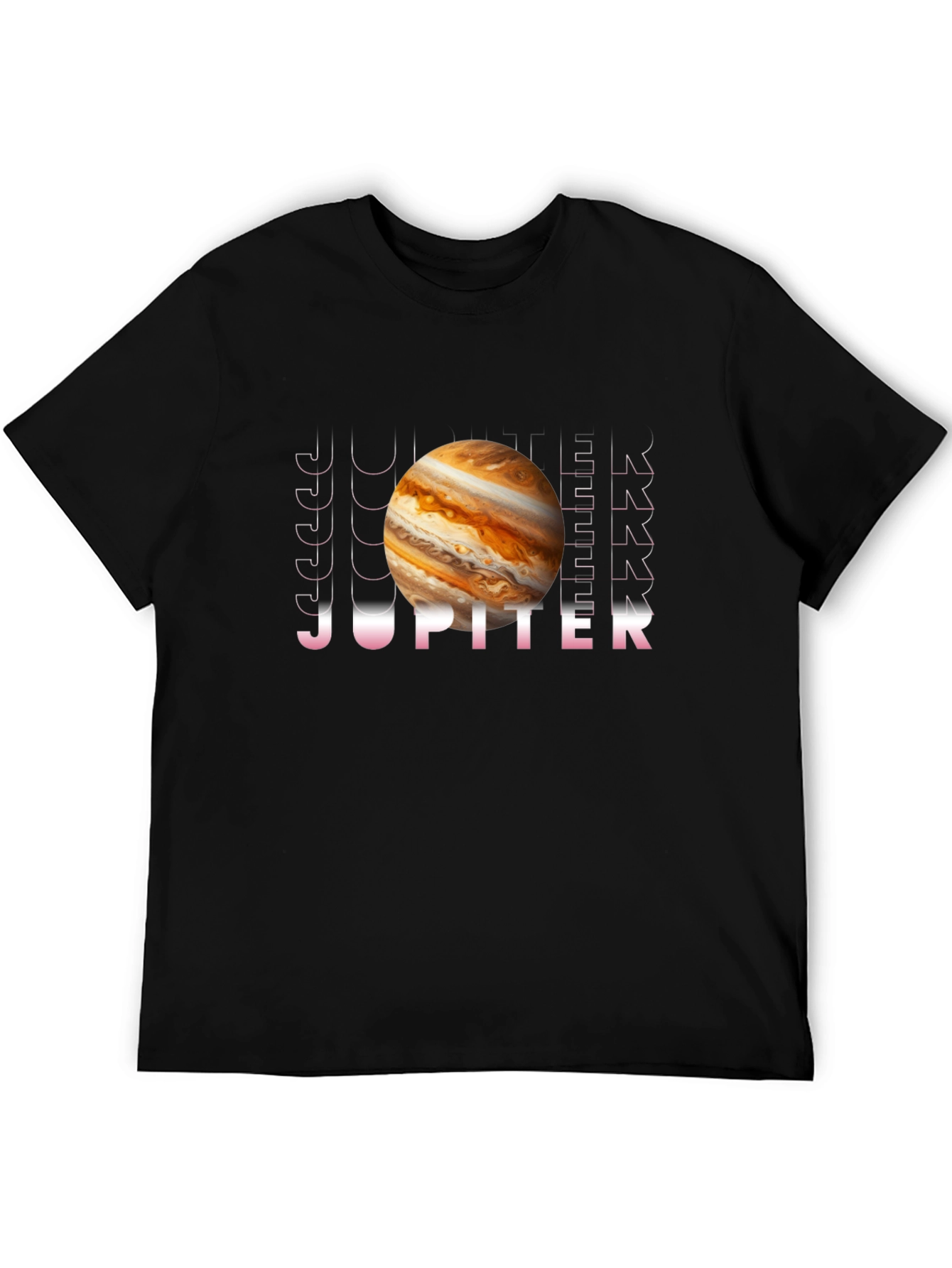 Jupiter Planet Graphic Black T-Shirt
