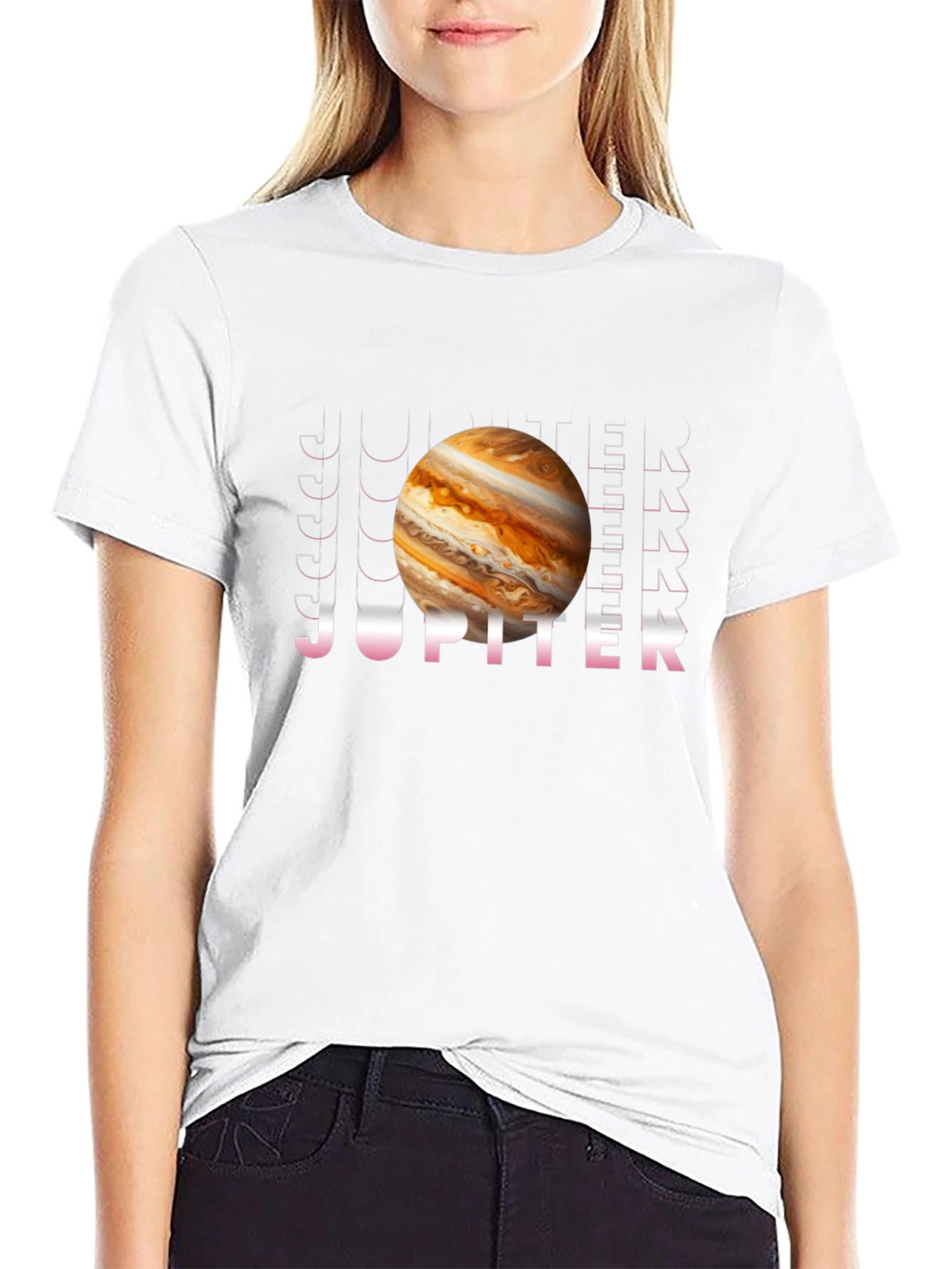 Jupiter Planet Graphic Black T-Shirt