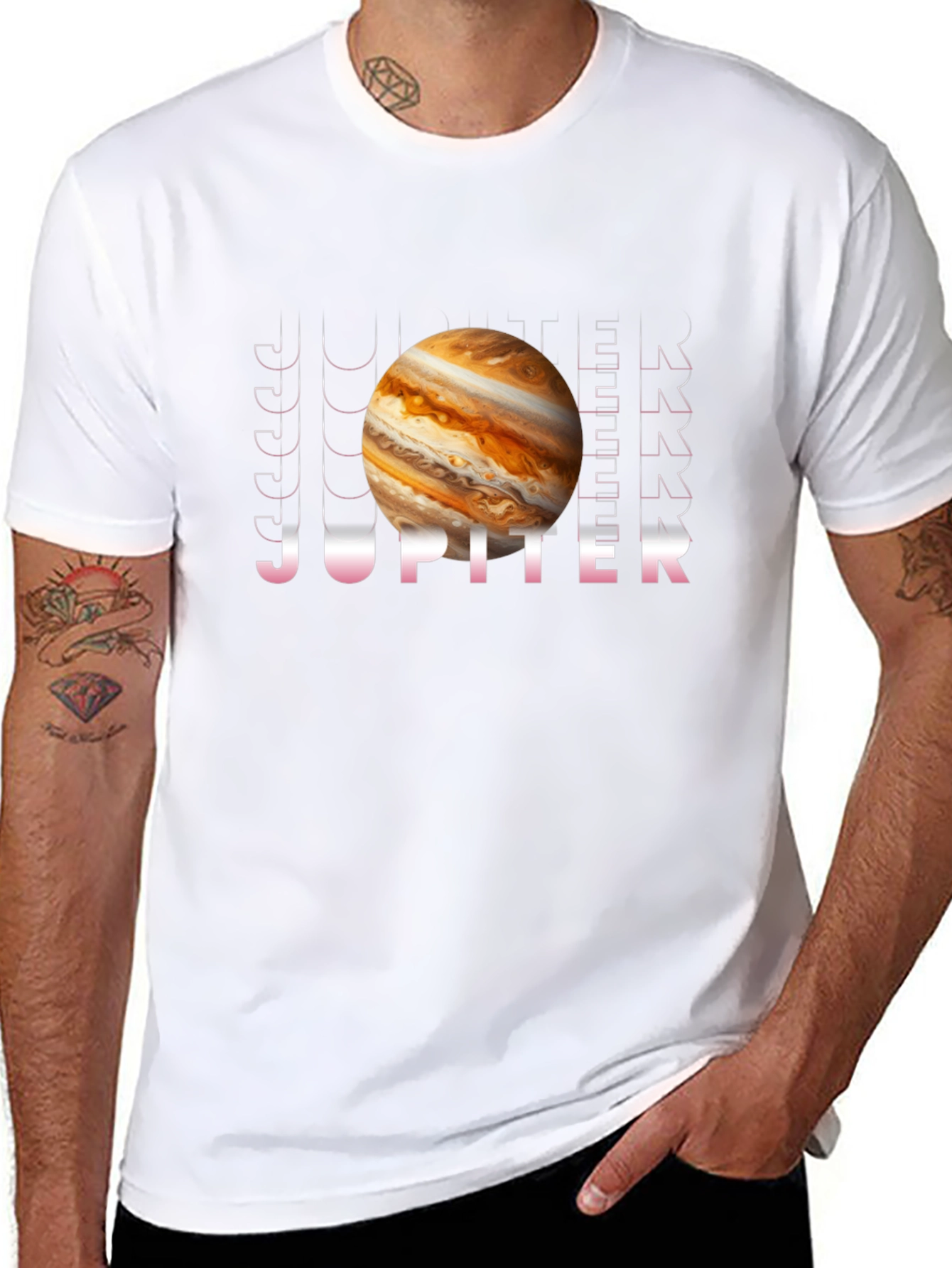 Jupiter Planet Graphic Black T-Shirt