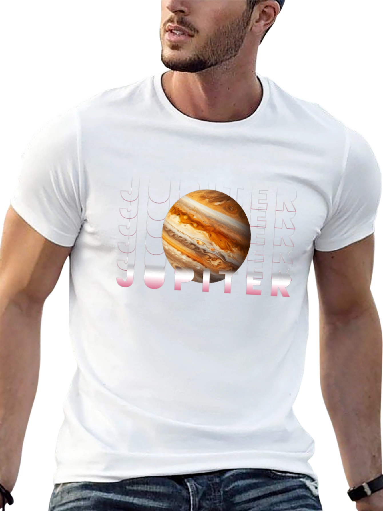 Jupiter Planet Graphic Black T-Shirt