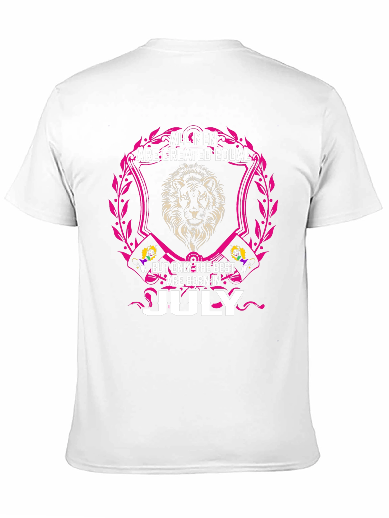 July Birthday Lion Mens T-Shirt