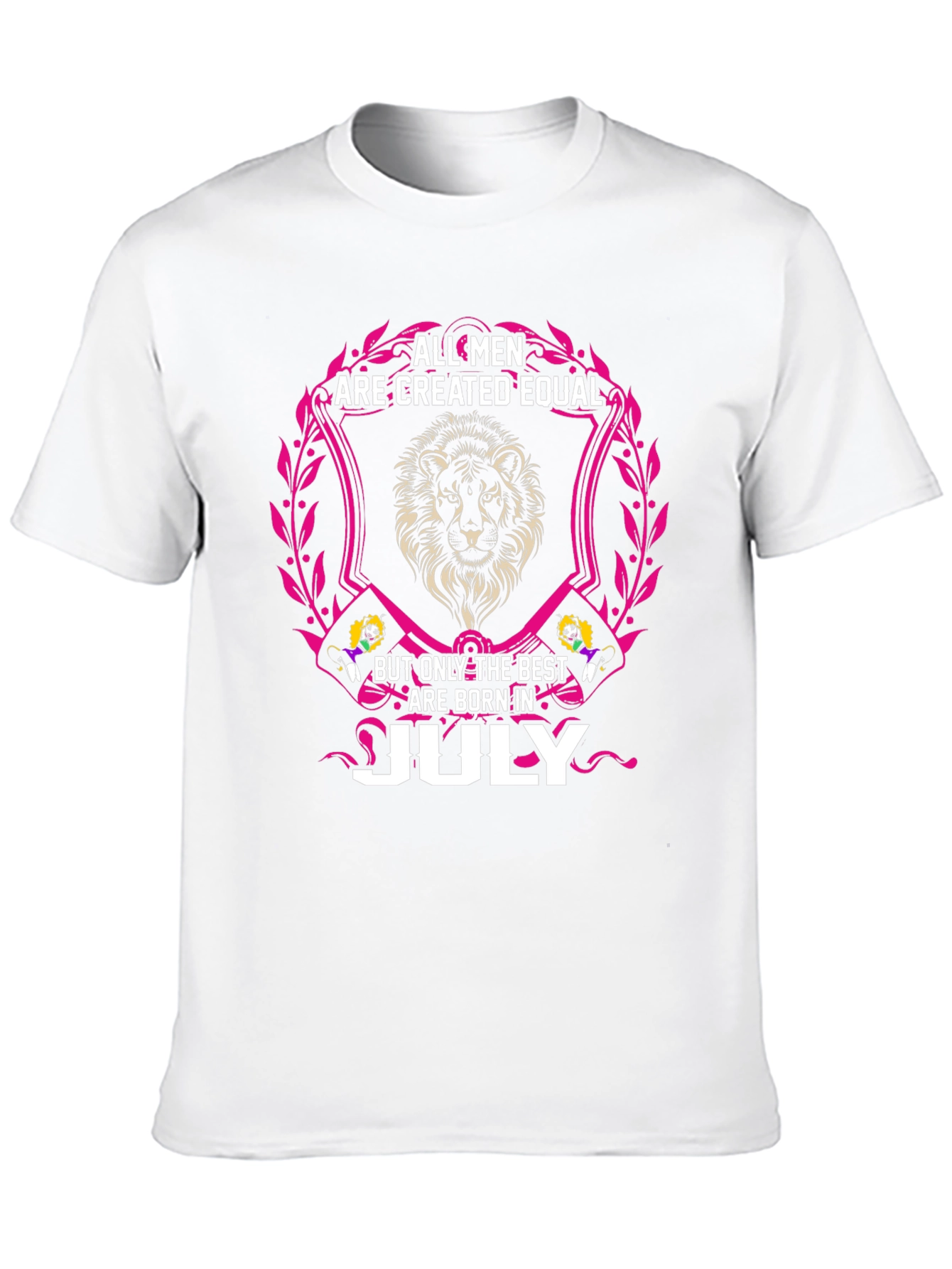 July Birthday Lion Mens T-Shirt