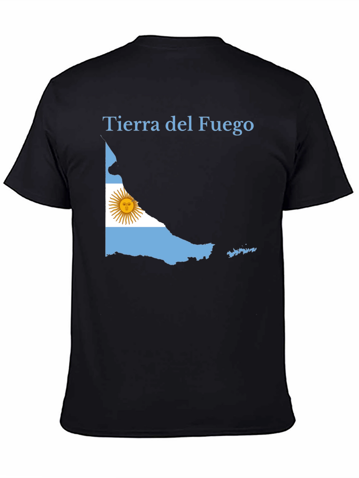 Tierra del Fuego Argentina Flag Black T-Shirt