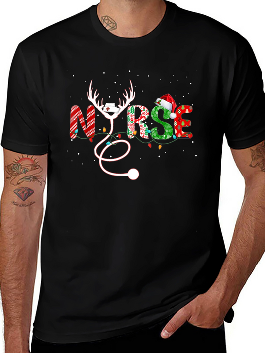 Christmas Nurse Graphic T-Shirt