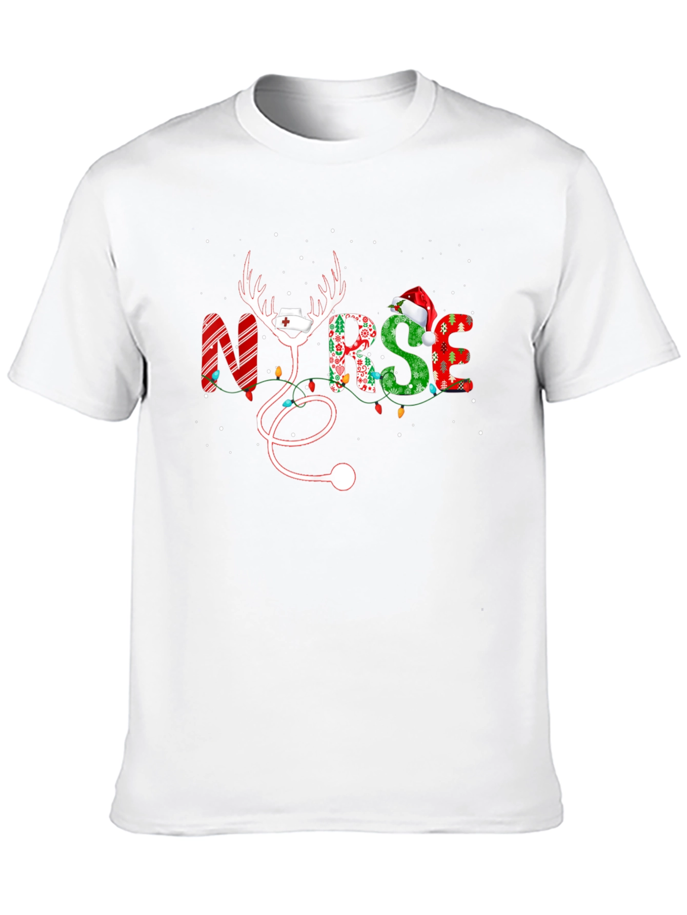 Christmas Nurse Graphic T-Shirt