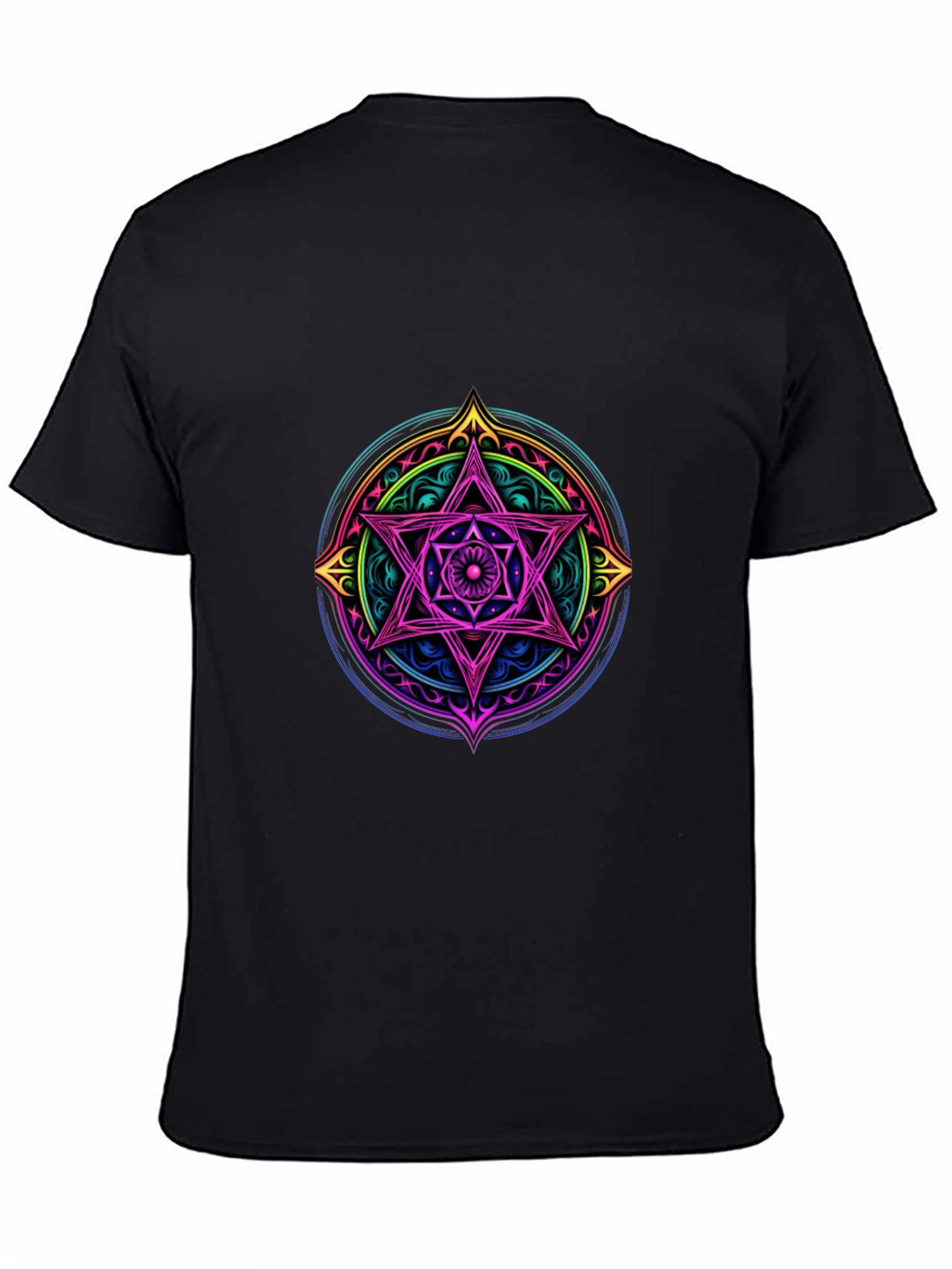 Mystic Star Mandala Black T-Shirt