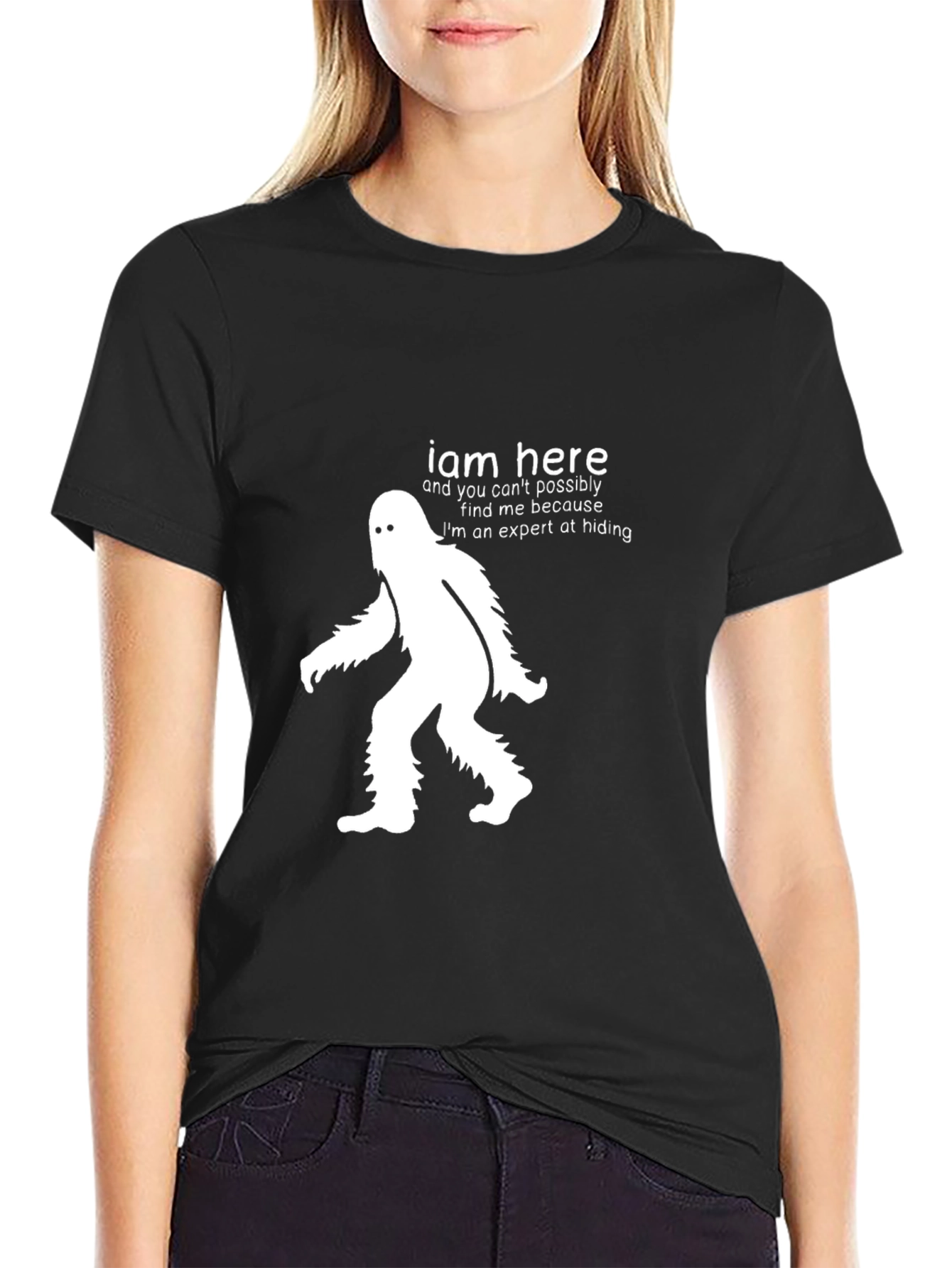 I Am Here Bigfoot Hiding Expert T-Shirt