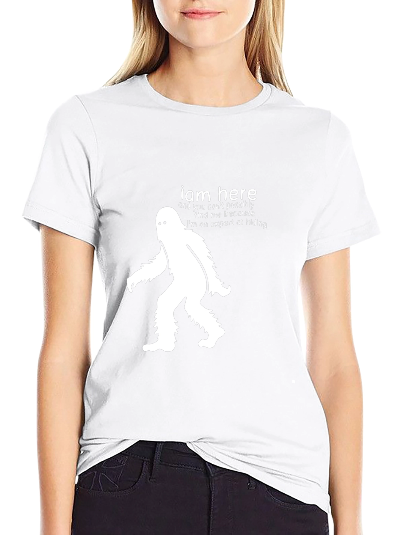 I Am Here Bigfoot Hiding Expert T-Shirt