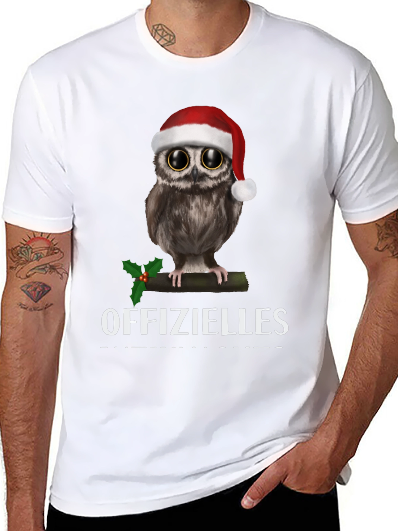 Festive Owl T-Shirt: Offizielles Christmas Cheer!