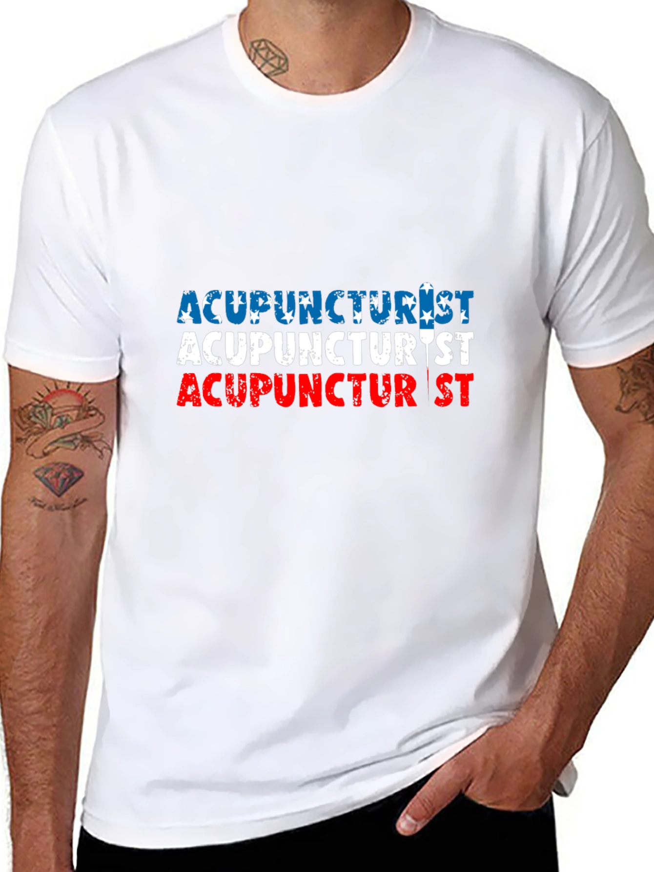 Acupuncturist American Flag T-Shirt
