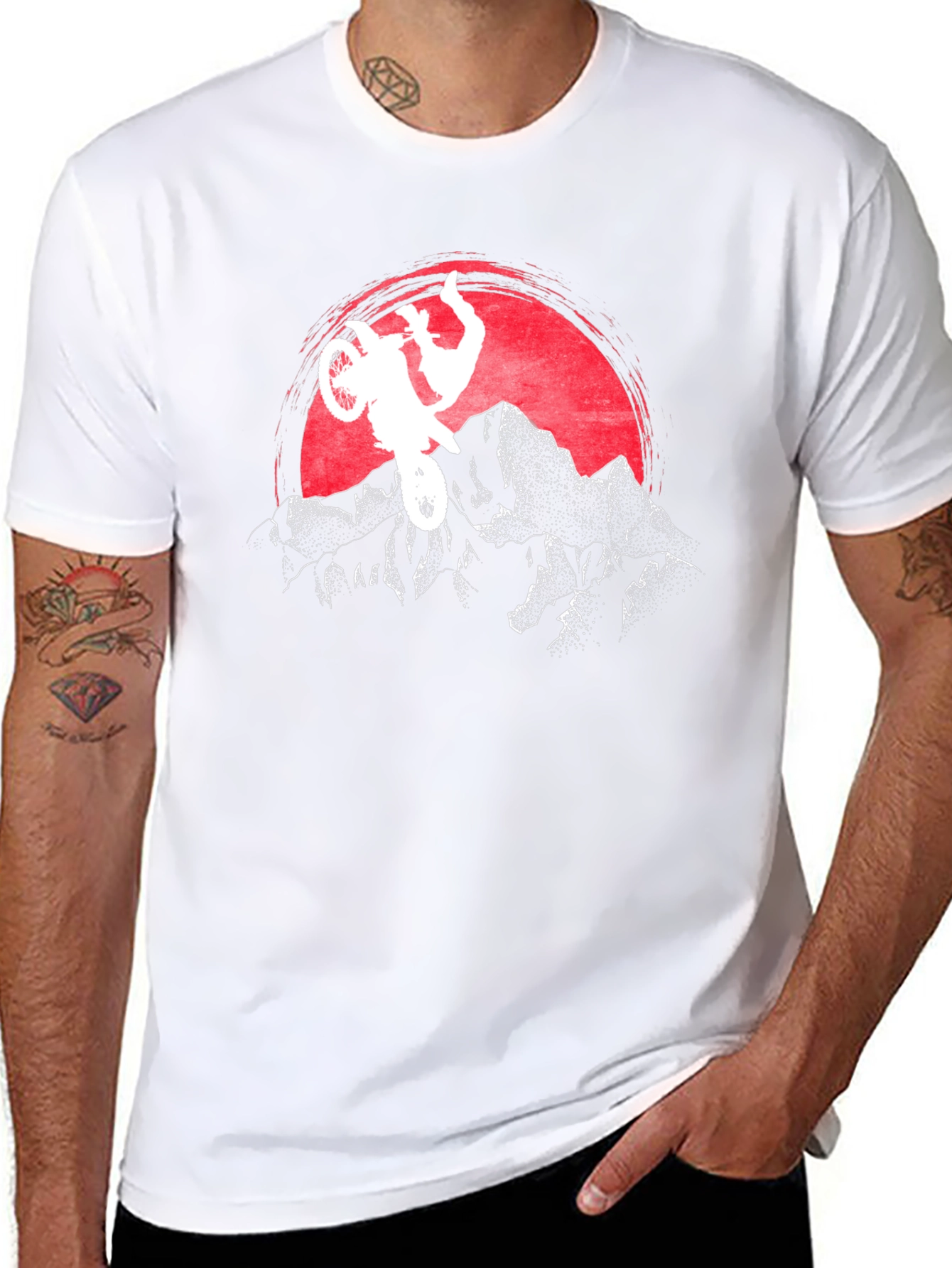 Motocross Sunset Graphic Tee