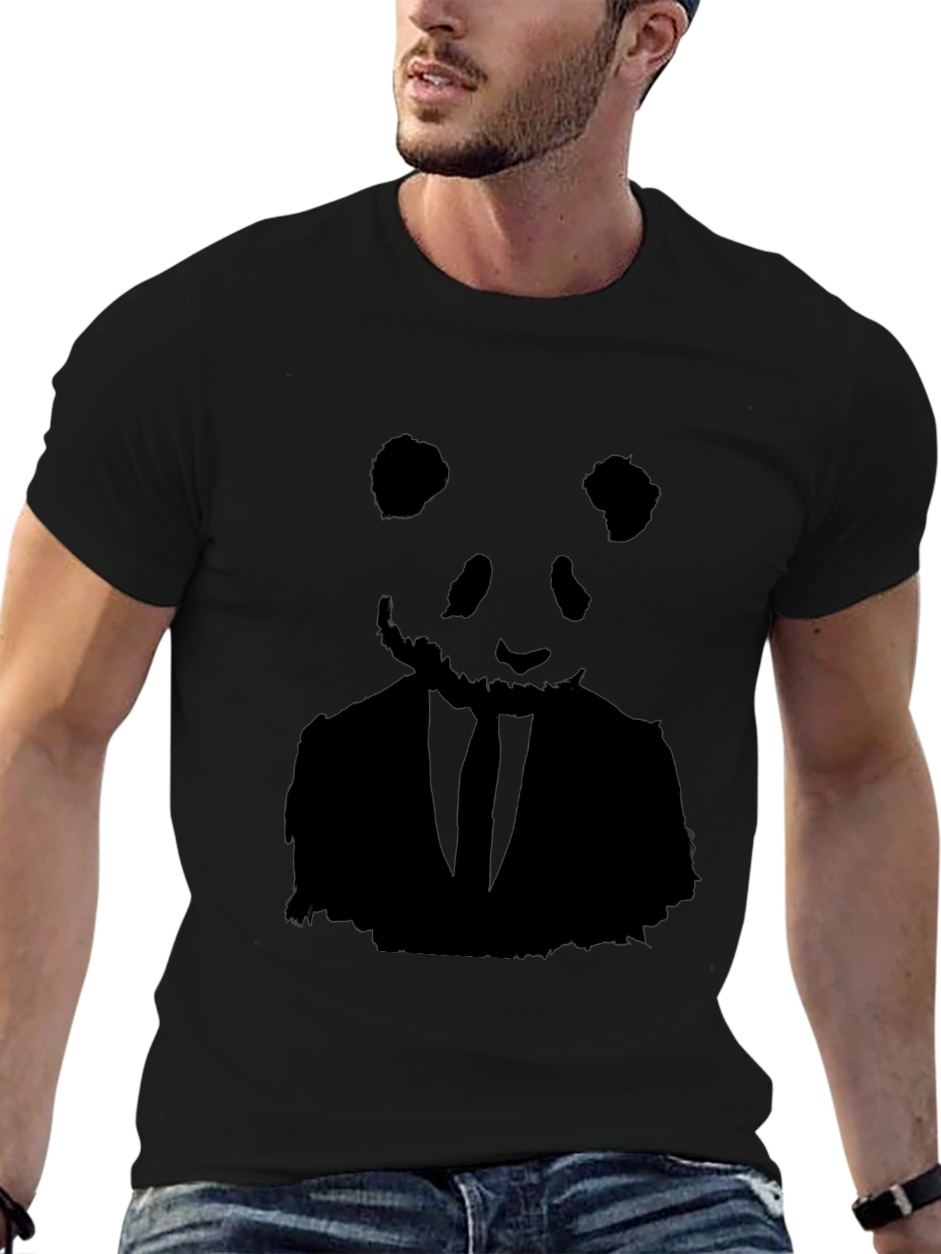 Panda Boss T-Shirt - Black Graphic Tee