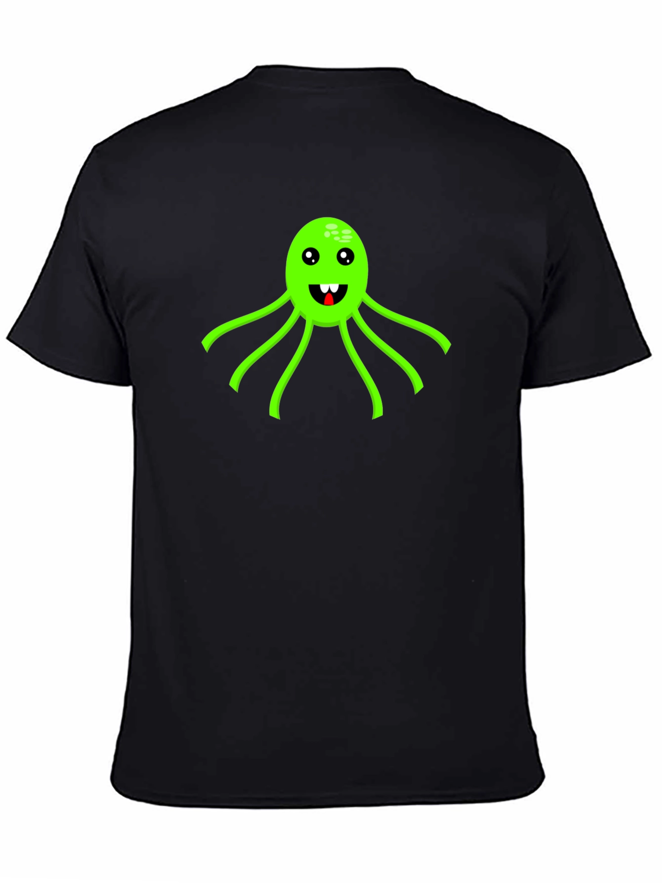 Funny Octopus Graphic Black T-Shirt