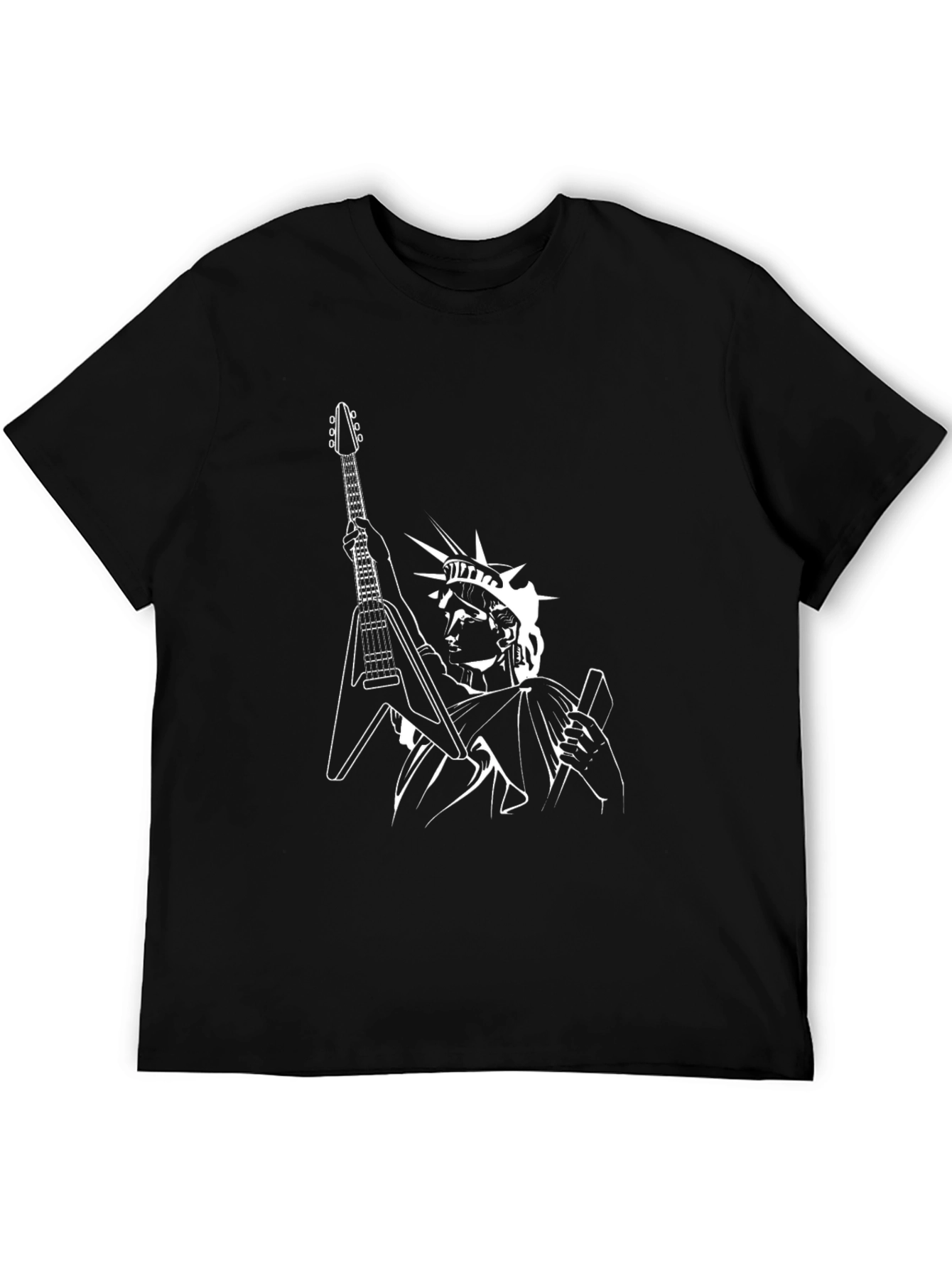 Statue of Liberty Guitar T-Shirt - Black
