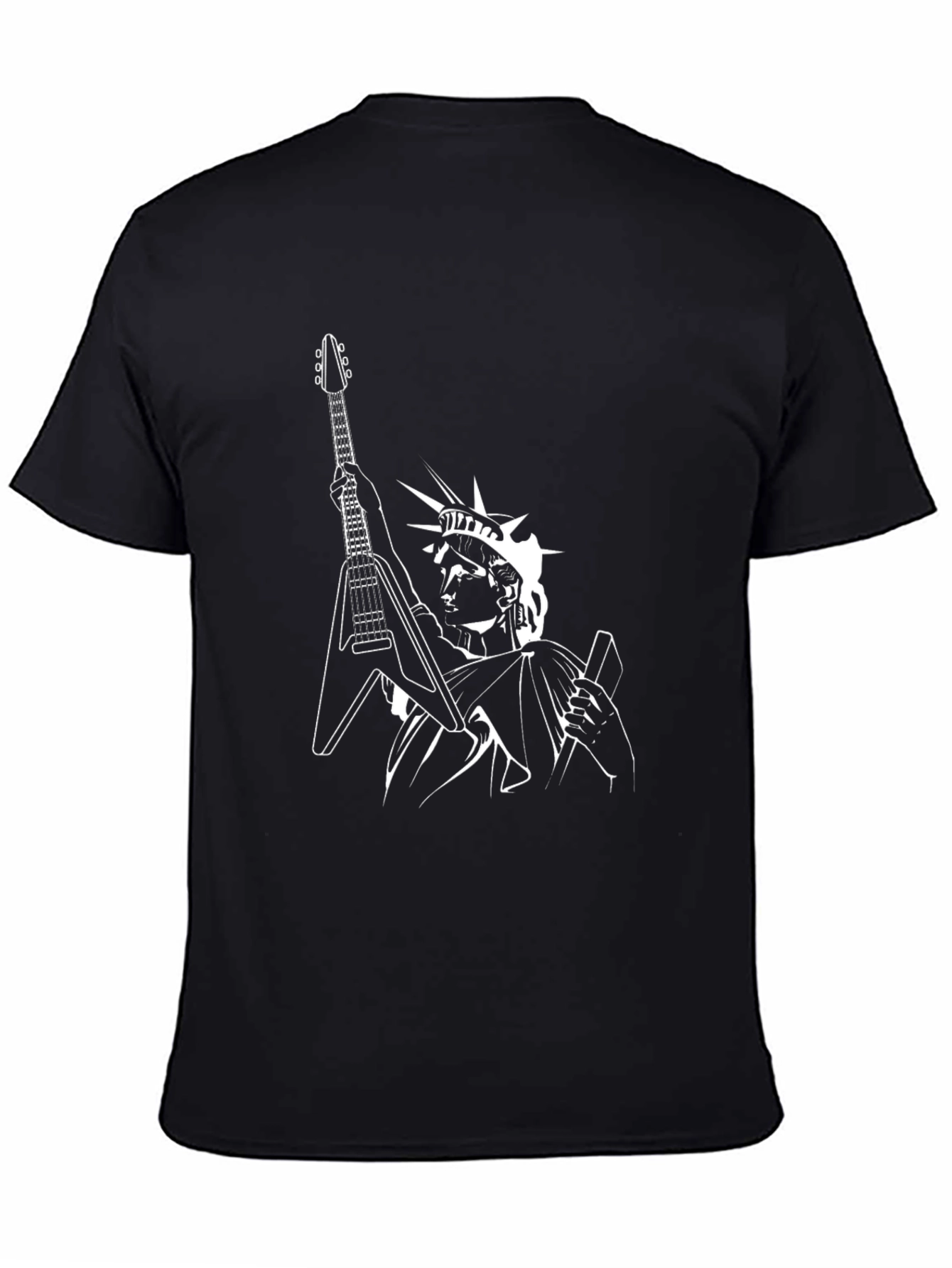 Statue of Liberty Guitar T-Shirt - Black