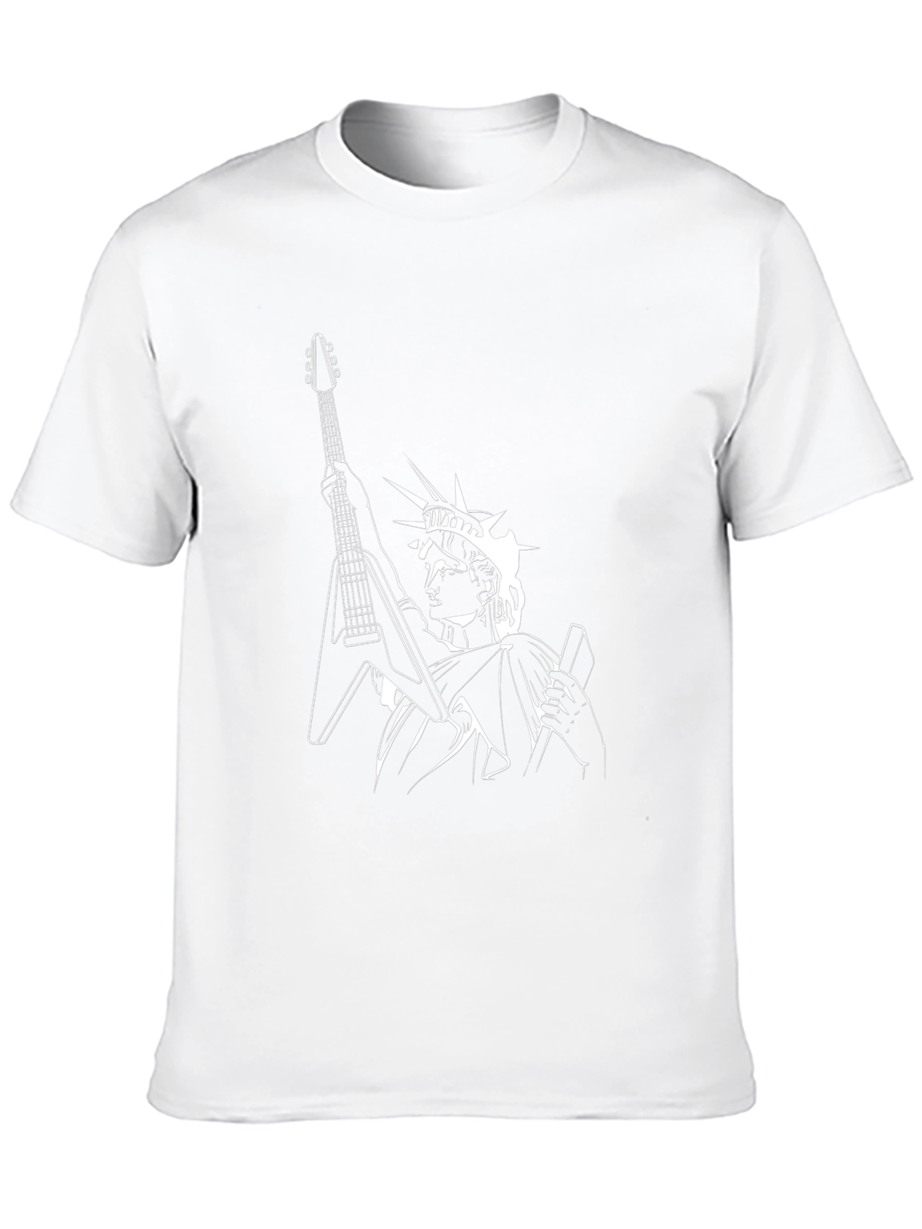 Statue of Liberty Guitar T-Shirt - Black
