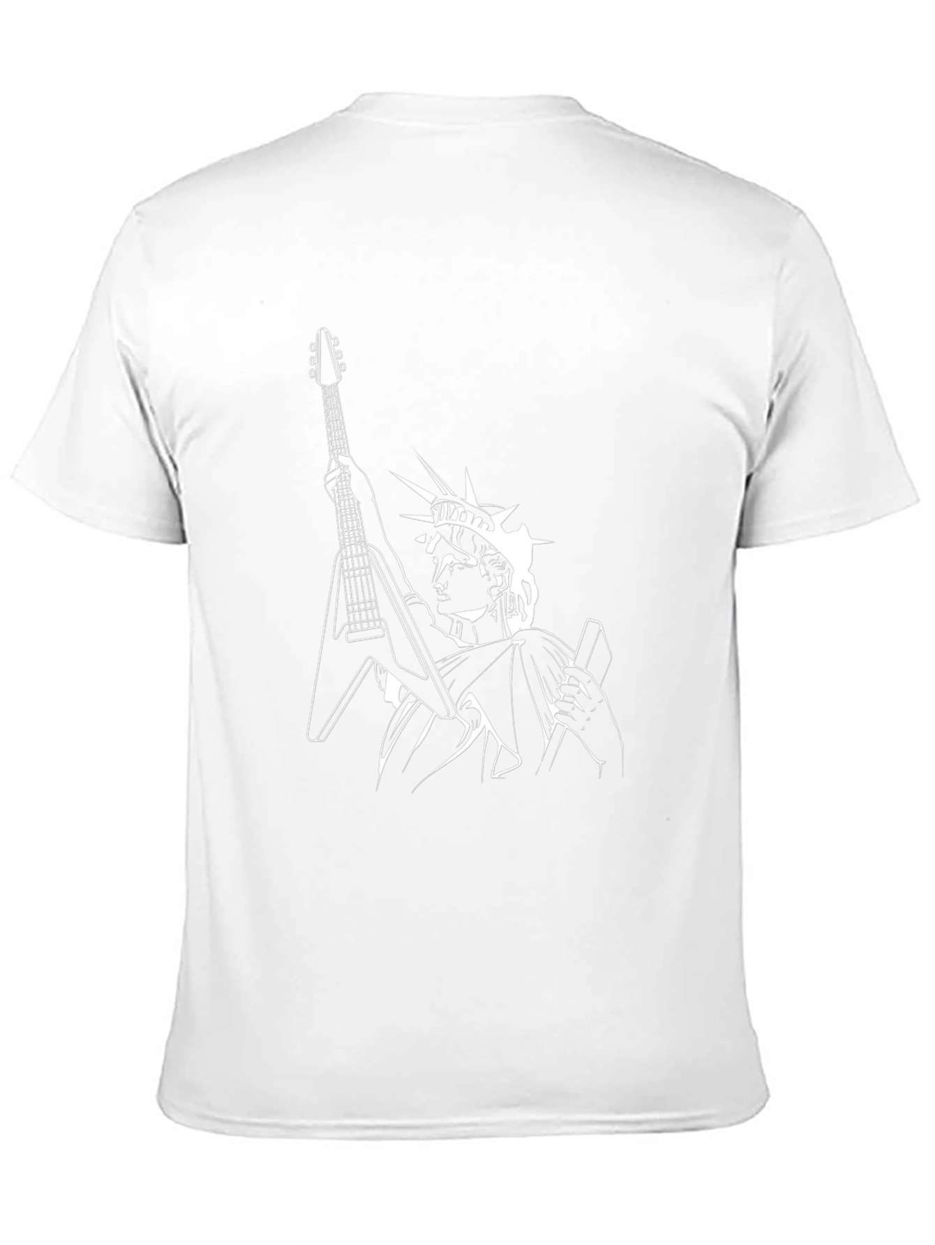 Statue of Liberty Guitar T-Shirt - Black