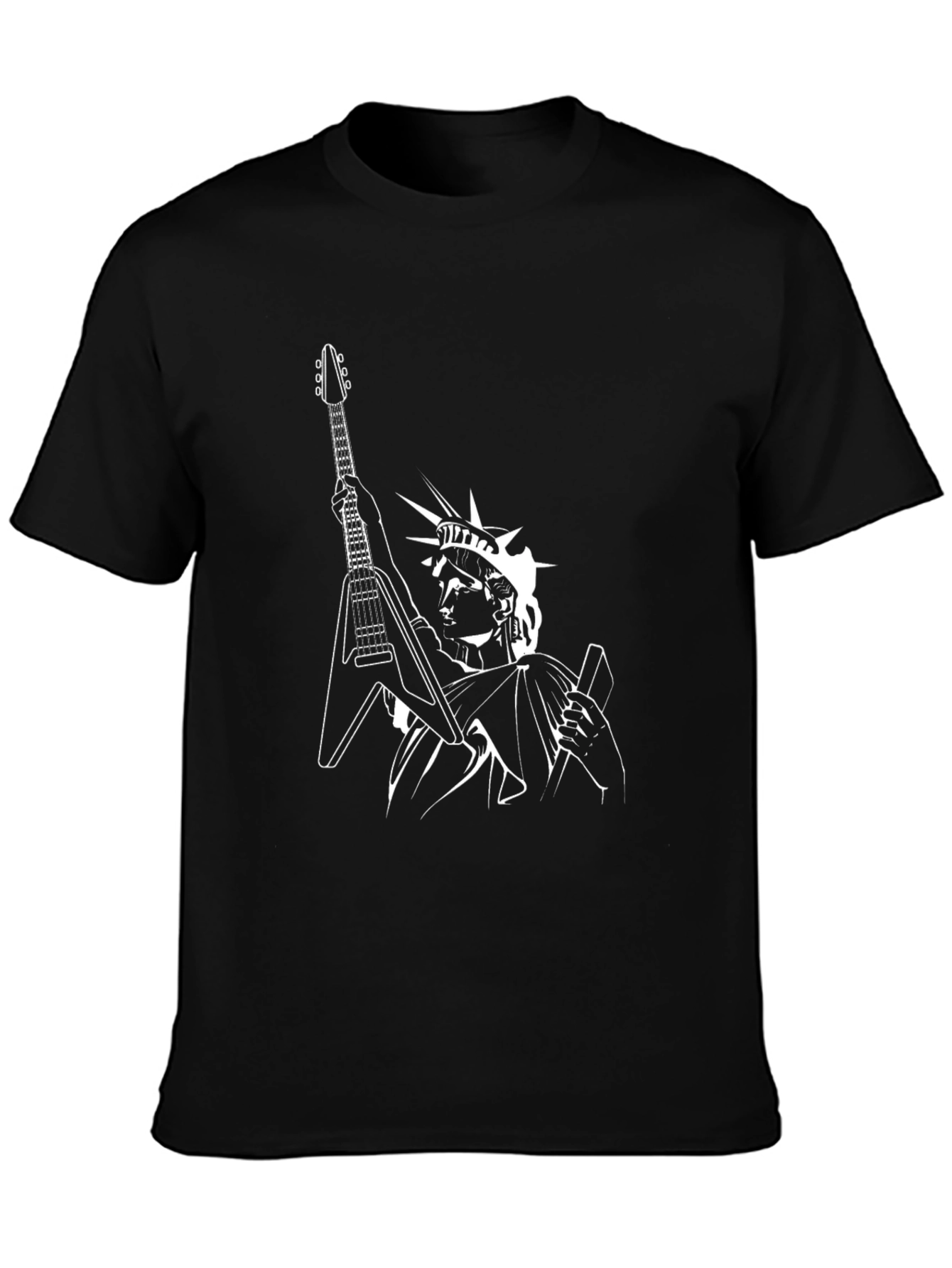 Statue of Liberty Guitar T-Shirt - Black