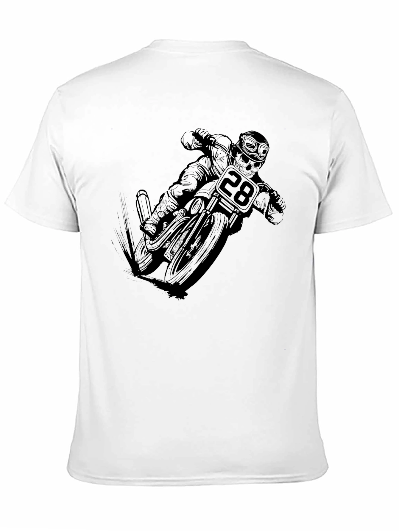 Black Motorcycle Rider Graphic Tee