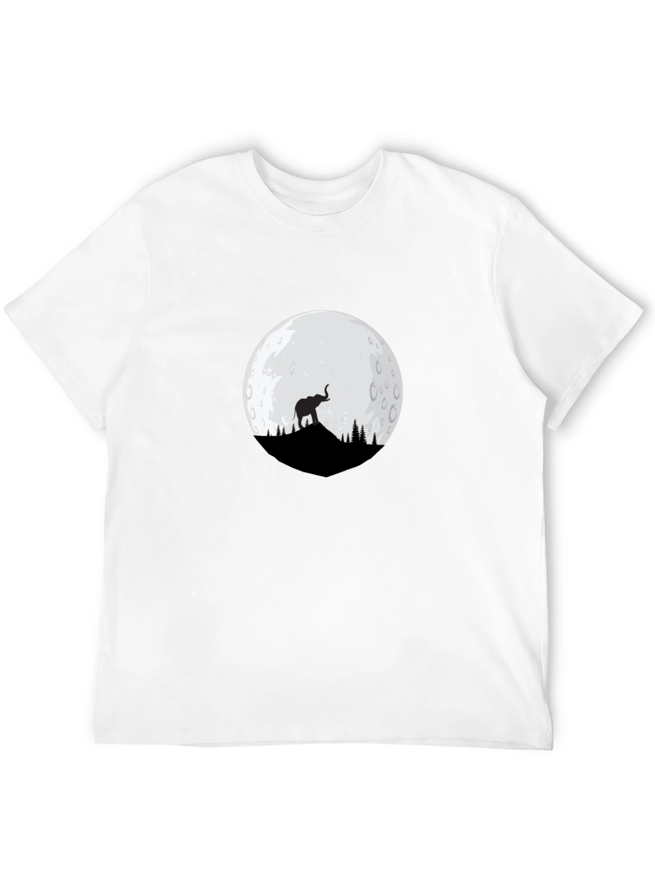 Elephant Moon Graphic T-Shirt - Black