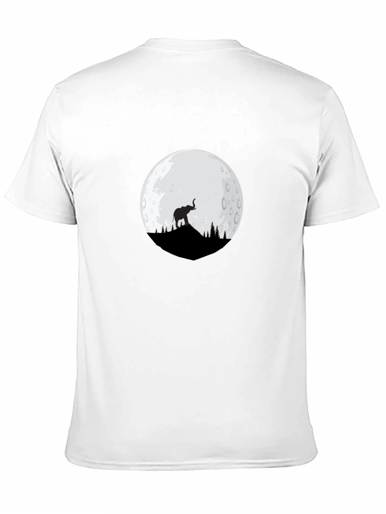 Elephant Moon Graphic T-Shirt - Black