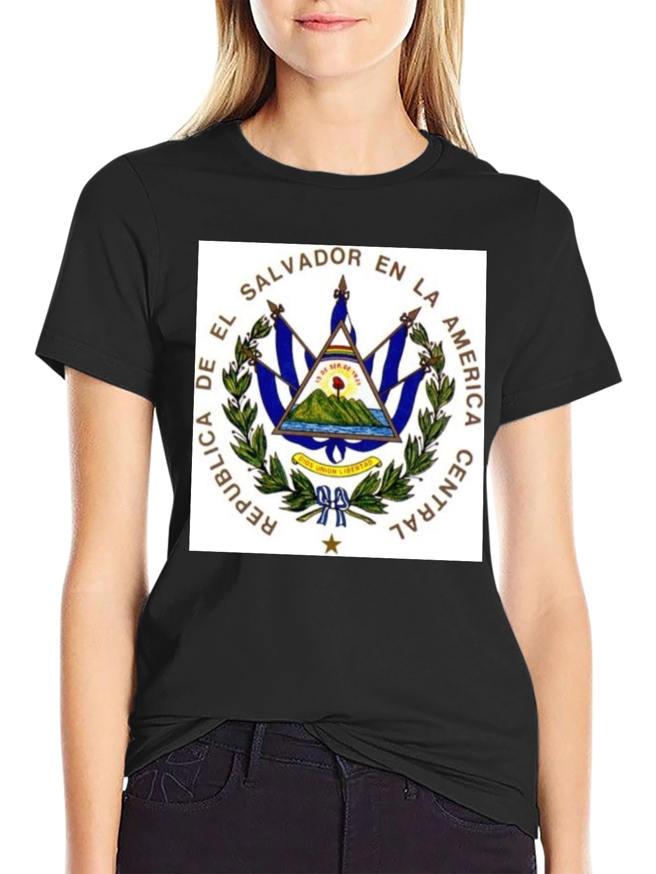 El Salvador Flag Graphic T-Shirt