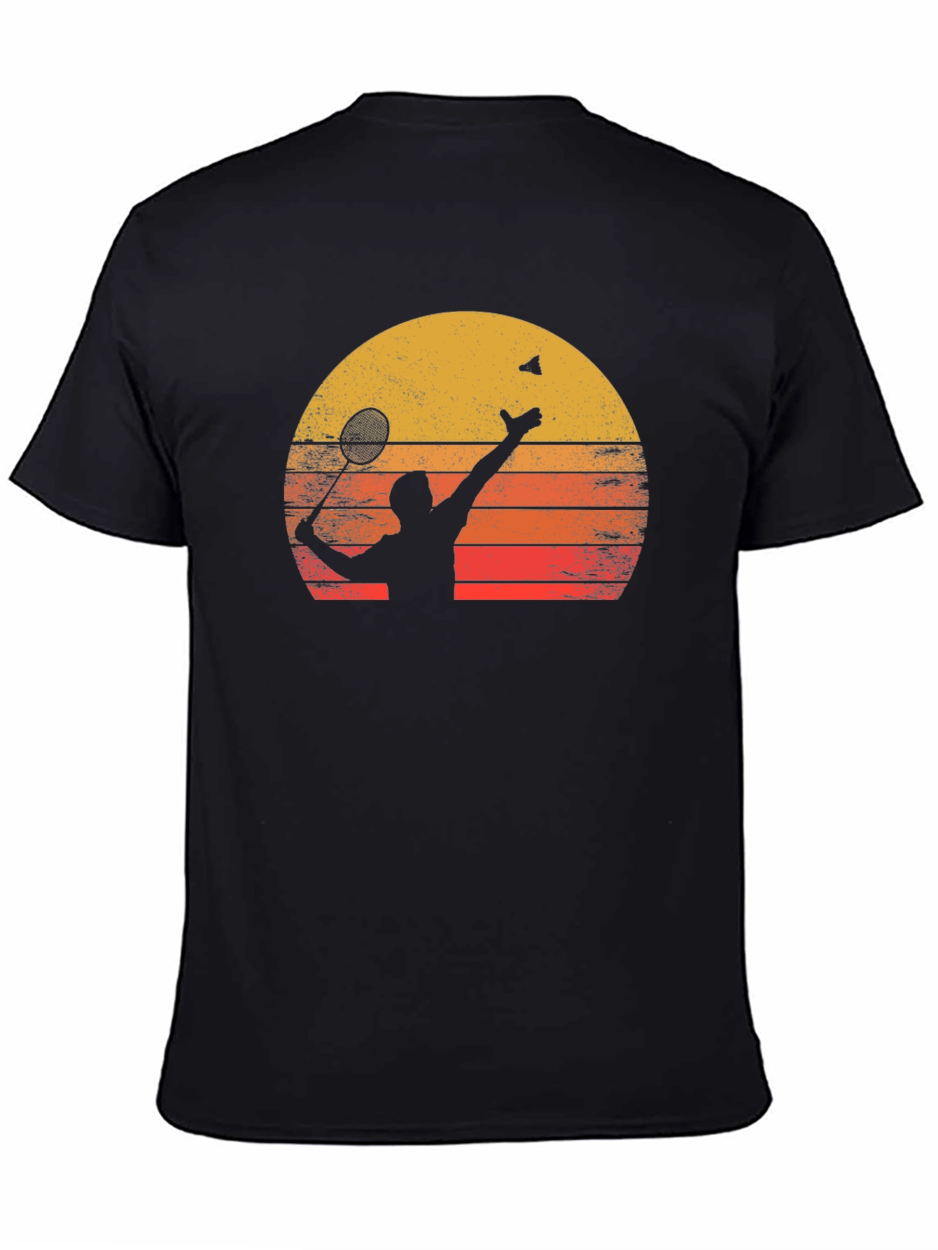 Badminton Sunset Graphic Tee - Black