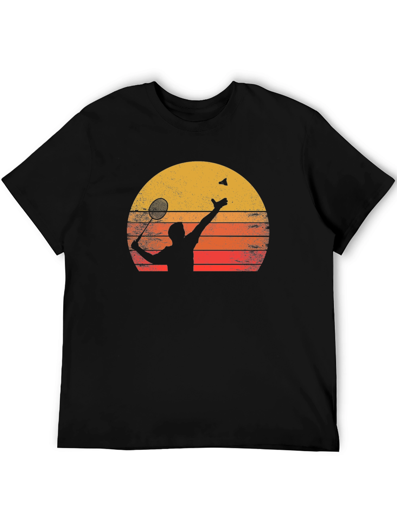 Badminton Sunset Graphic Tee - Black