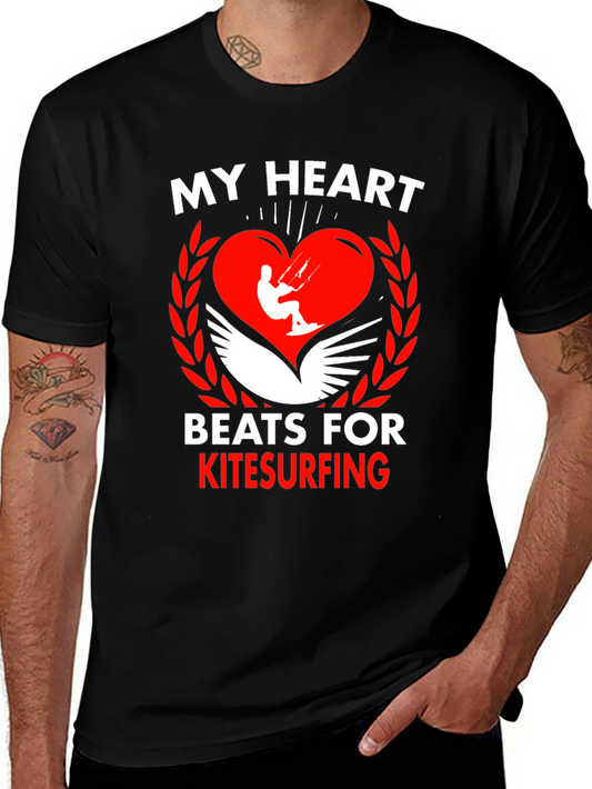 My Heart Beats for Kitesurfing Graphic Tee
