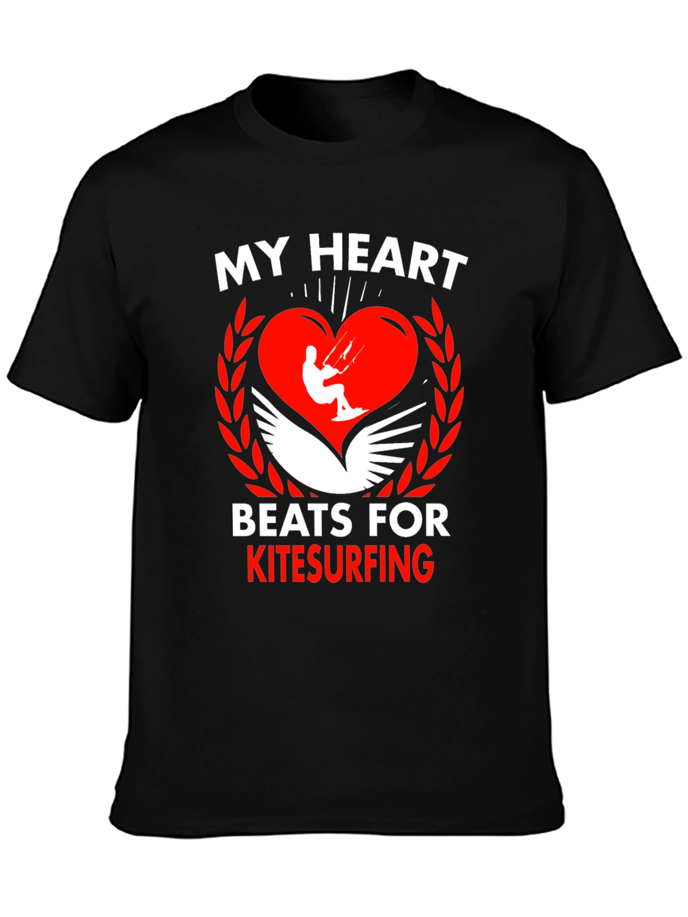 My Heart Beats for Kitesurfing Graphic Tee