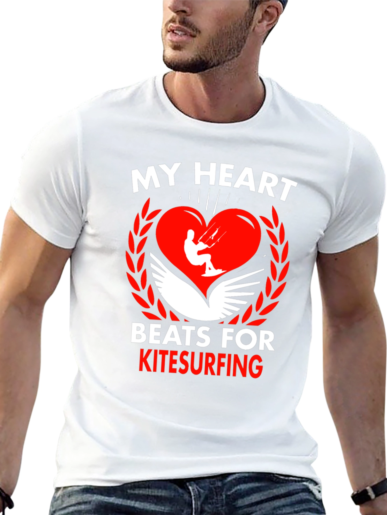 My Heart Beats for Kitesurfing Graphic Tee