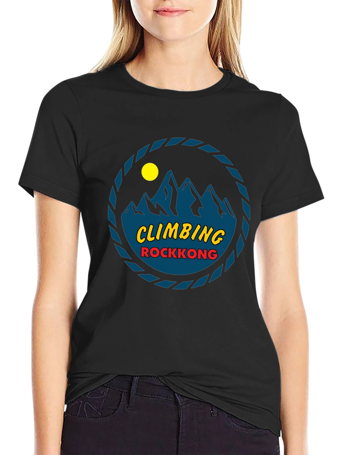 Climbing Rockkong Black Graphic Tee