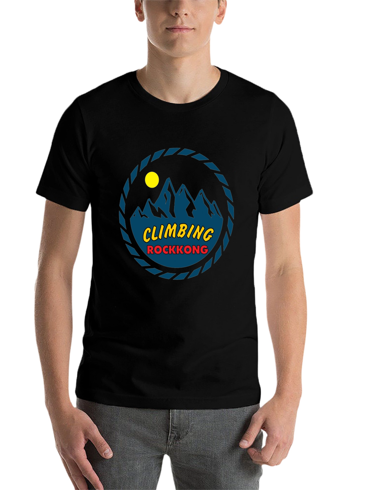 Climbing Rockkong Black Graphic Tee