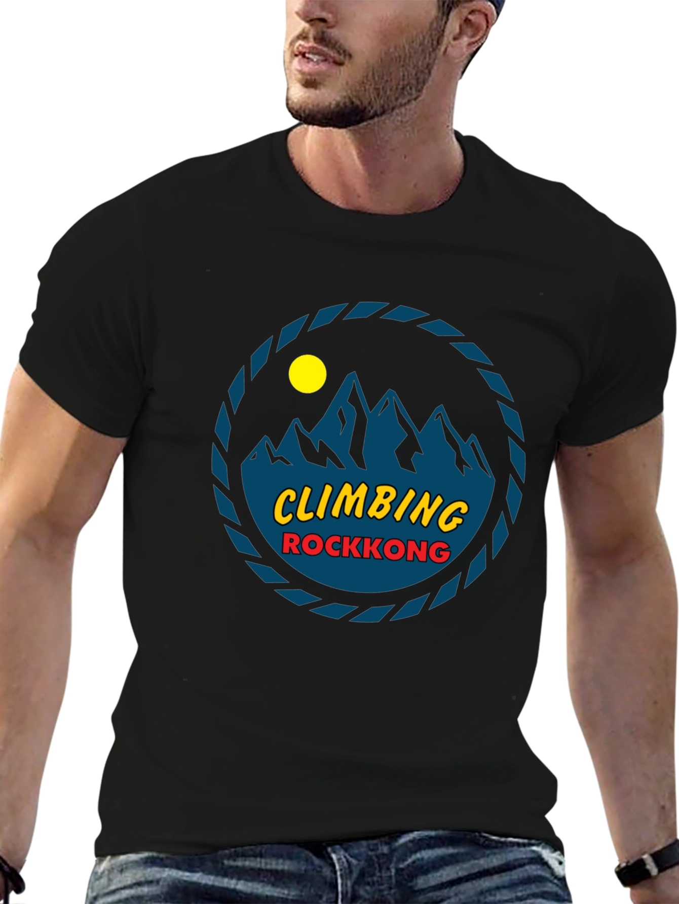 Climbing Rockkong Black Graphic Tee