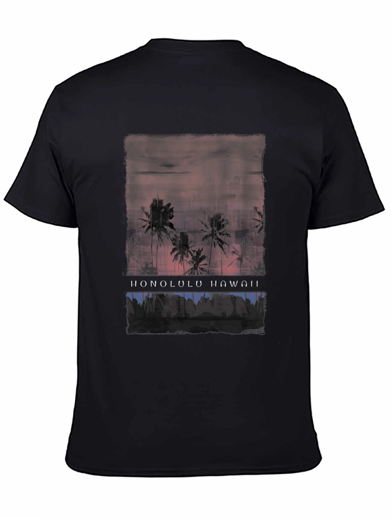 Honolulu Hawaii Palm Tree Graphic T-Shirt