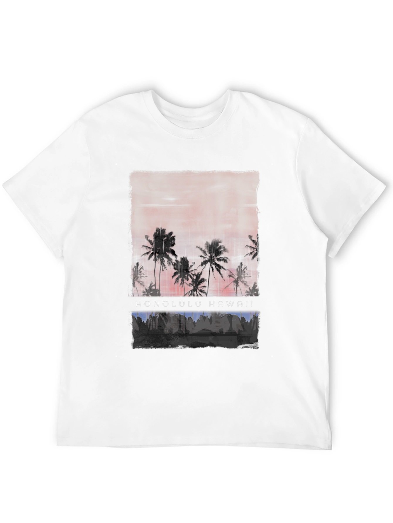 Honolulu Hawaii Palm Tree Graphic T-Shirt