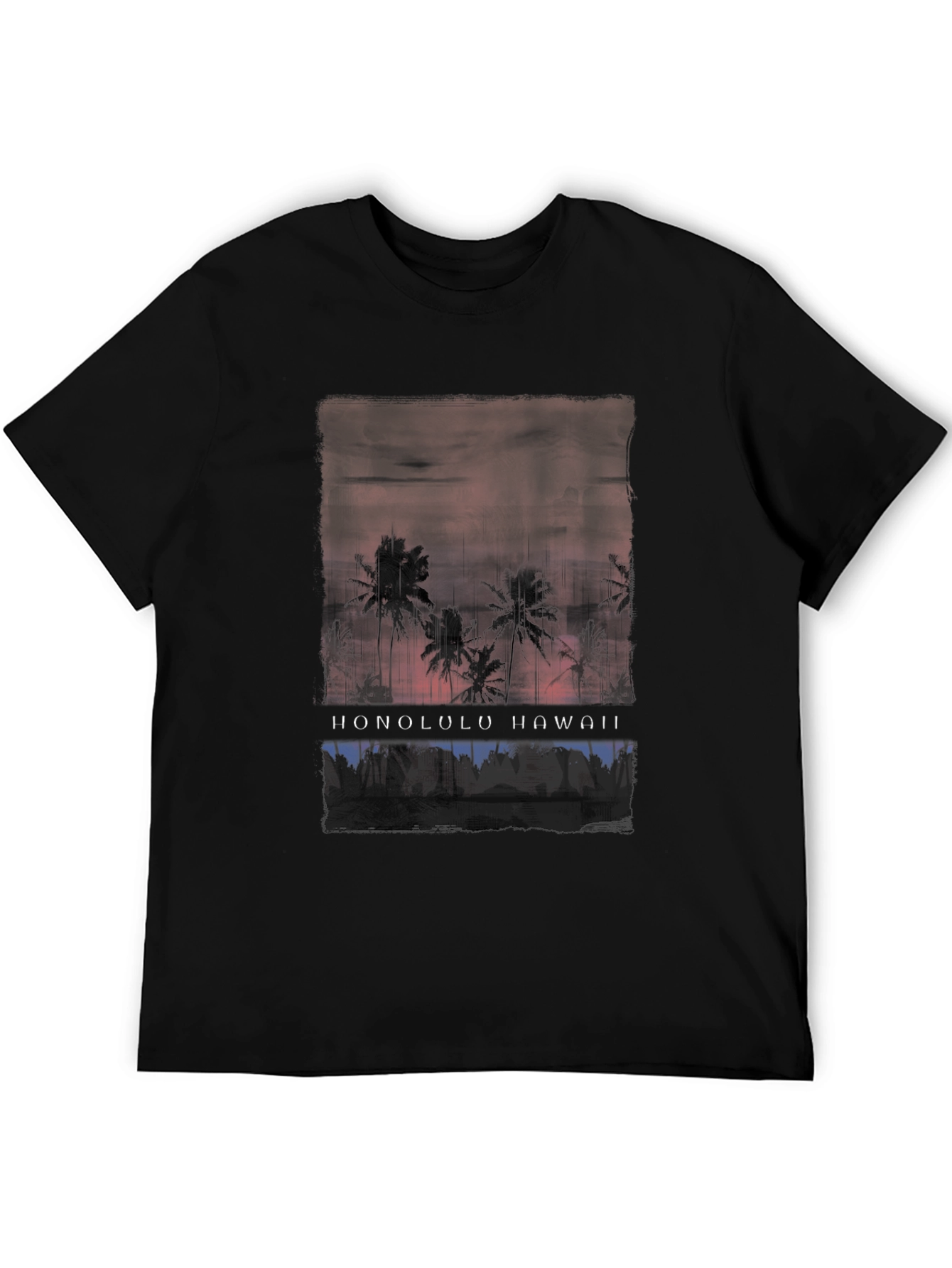 Honolulu Hawaii Palm Tree Graphic T-Shirt